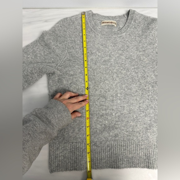 Abercrombie Fitch A&F Crew Neck Sweater Grey Gray Large L Preppy - Picture 4 of 6